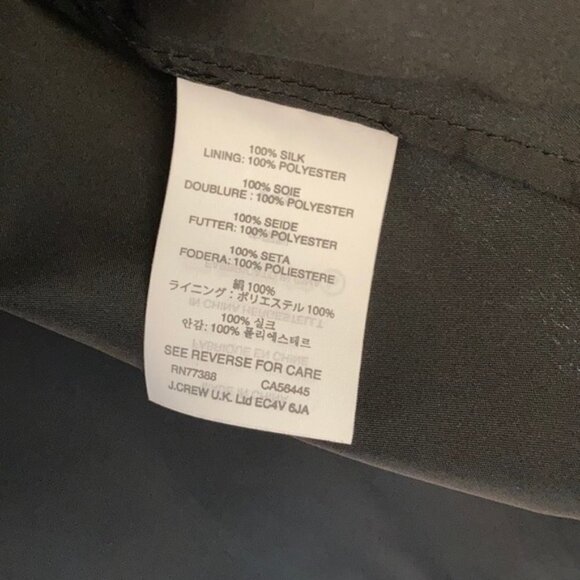 J. Crew Kylie Black 100% Silk Chiffon One Shoulder Mini Dress Size 6 - Picture 8 of 11